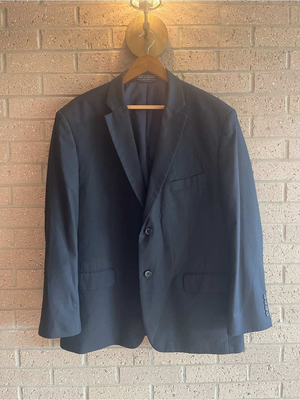 Men's Navy Two-Button Blazer